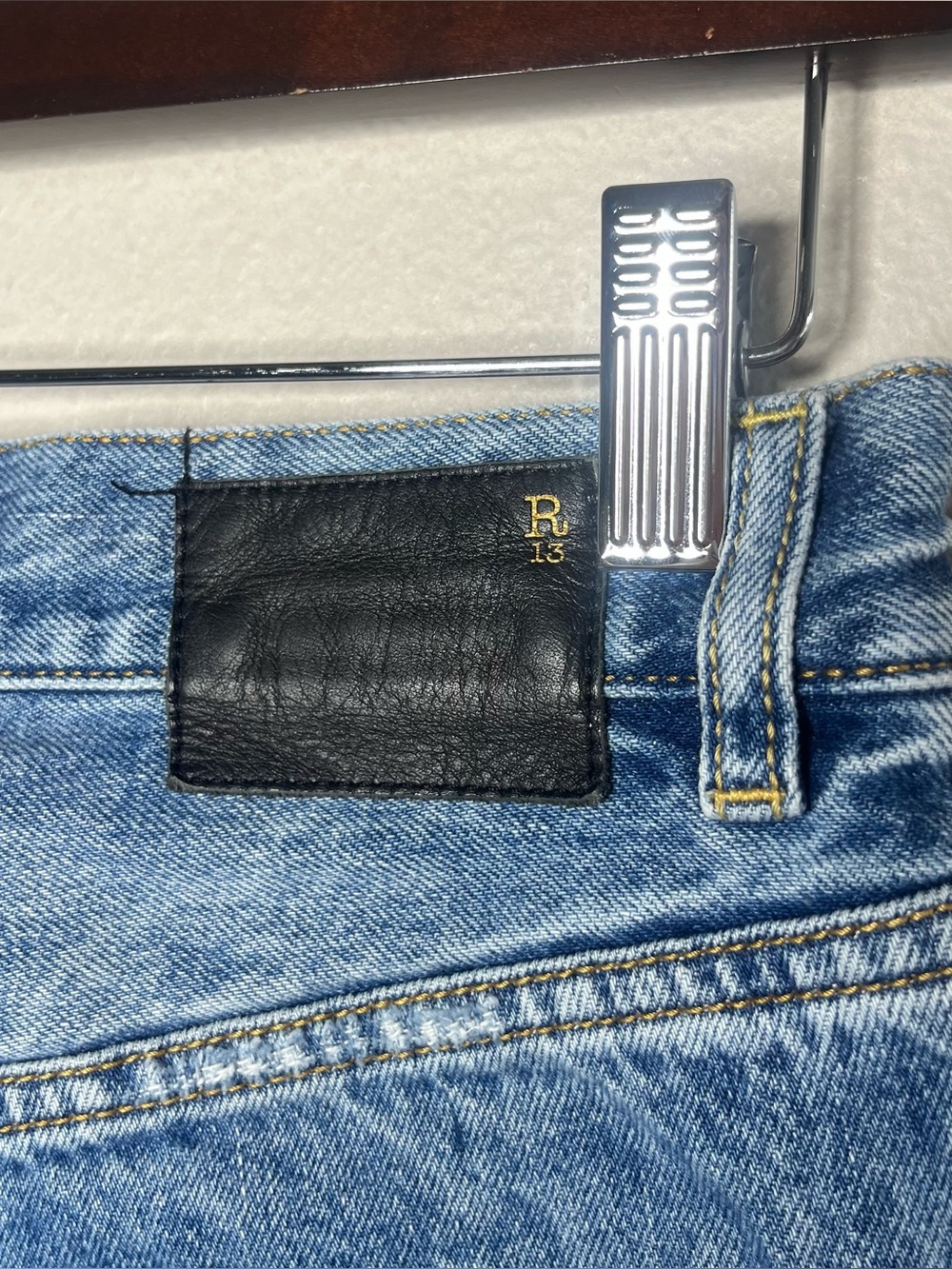 R13 Distressed Marky Drop Short in Bain Size 27 Streetwear Summer - Picture 10 of 13